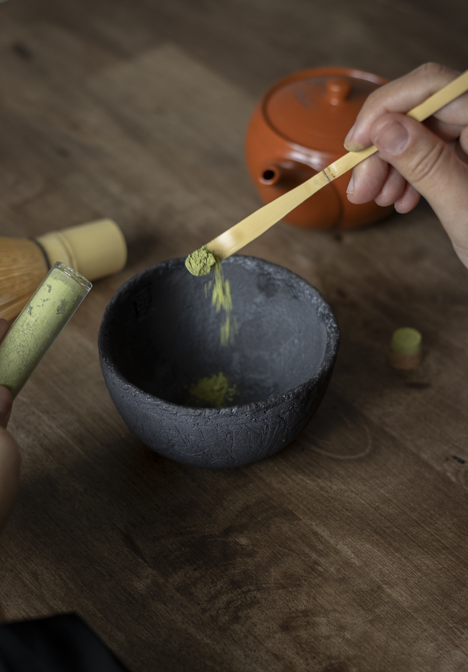 Fotografía de producto y ritual de matcha